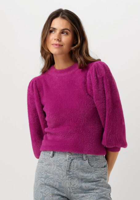 Paarse CATWALK JUNKIE Trui PUFFY SLEEVE KNIT - large