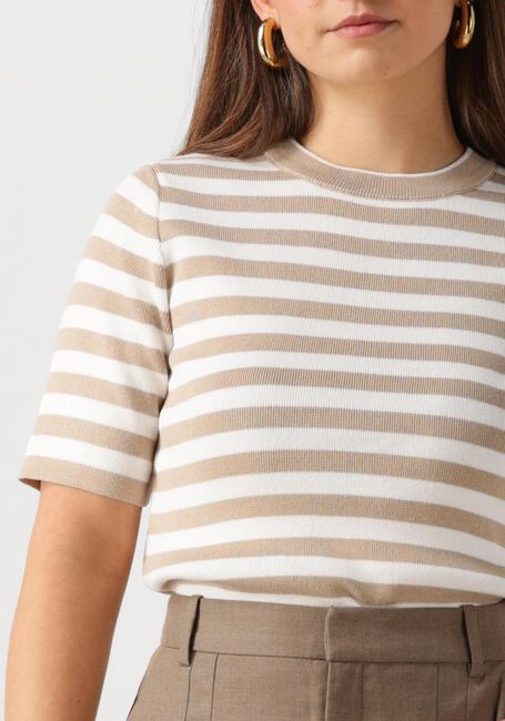 OBJECT T-shirt OBJESTER S/S NEW KNIT PULLOVER en blanc - large