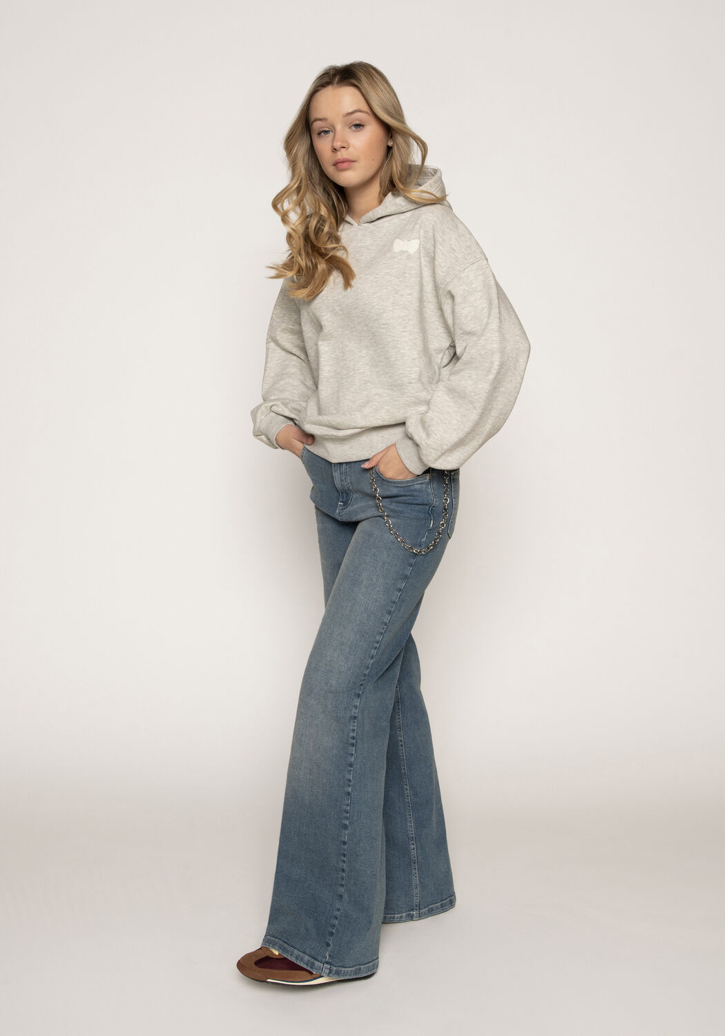 FRANKIE & LIBERTY Pull RENSKE SWEATSHIRT Gris clair - large