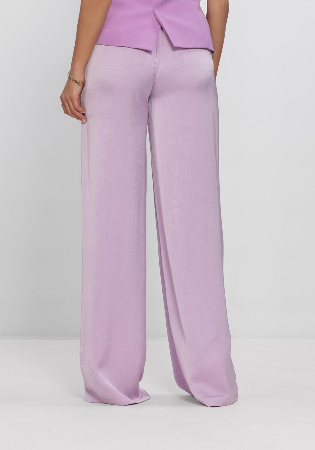 YDENCE Pantalon large PANTS WENDY TALL en violet - large