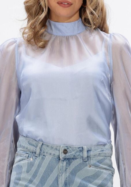 Blauwe DANTE6  OCEAN PUFFY SLEEVE TOP - large