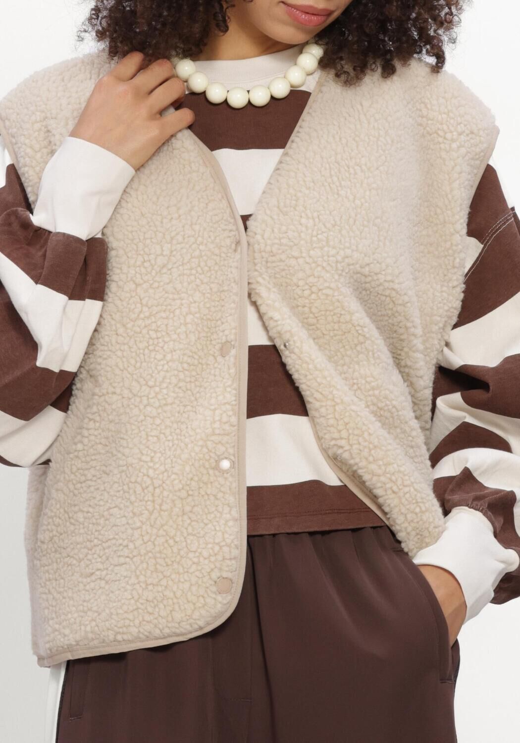 CATWALK JUNKIE Gilet TEDDY BODYWARMER en beige - large