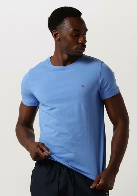 TOMMY HILFIGER T-shirt STRETCH SLIM FIT TEE en bleu - large