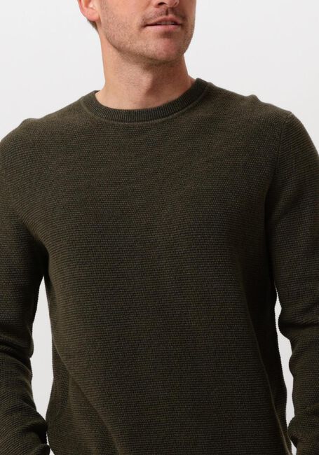 Groene SELECTED HOMME Trui SLHROSS LS KNIT STRUCTURE CREW NECK NOOS - large