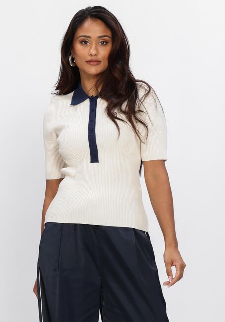 DANTE6 BYRA KNITTED POLO Hauts & T-shirts Cr&egrave;me - large