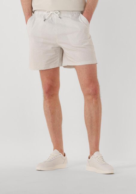 PROFUOMO Shorts de bain SWIMSHORT STRIPE Blanc - large