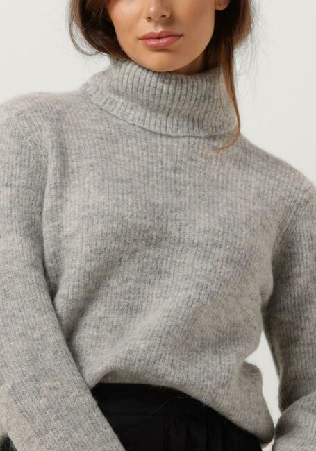 Lichtgrijze SELECTED WOMEN Coltrui SLFSIA RAS LS KNIT ROLLNECK - large