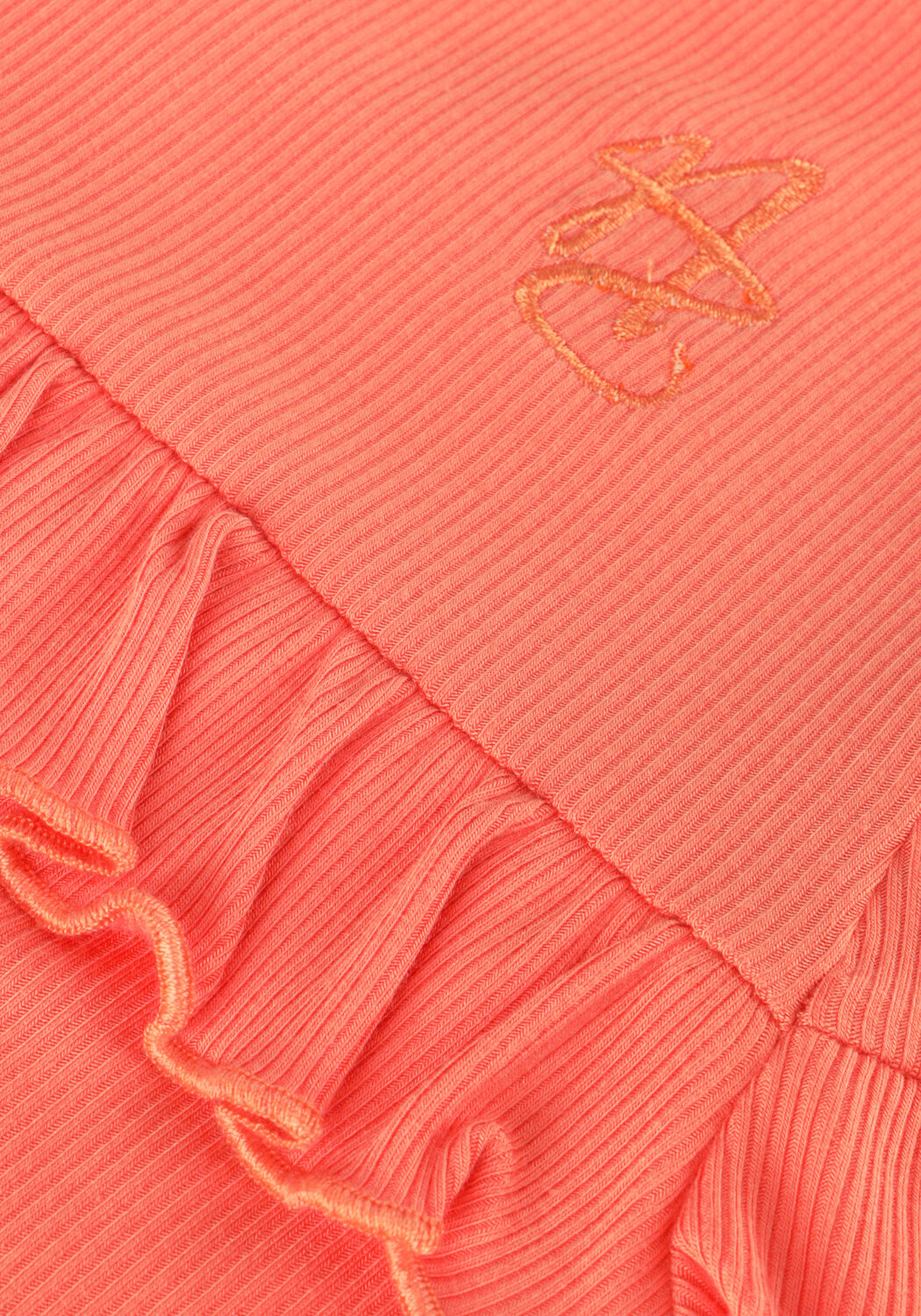 NONO T-shirt KOVAN RIB JERSEY T-SHIRT RUFFLES Corail - large