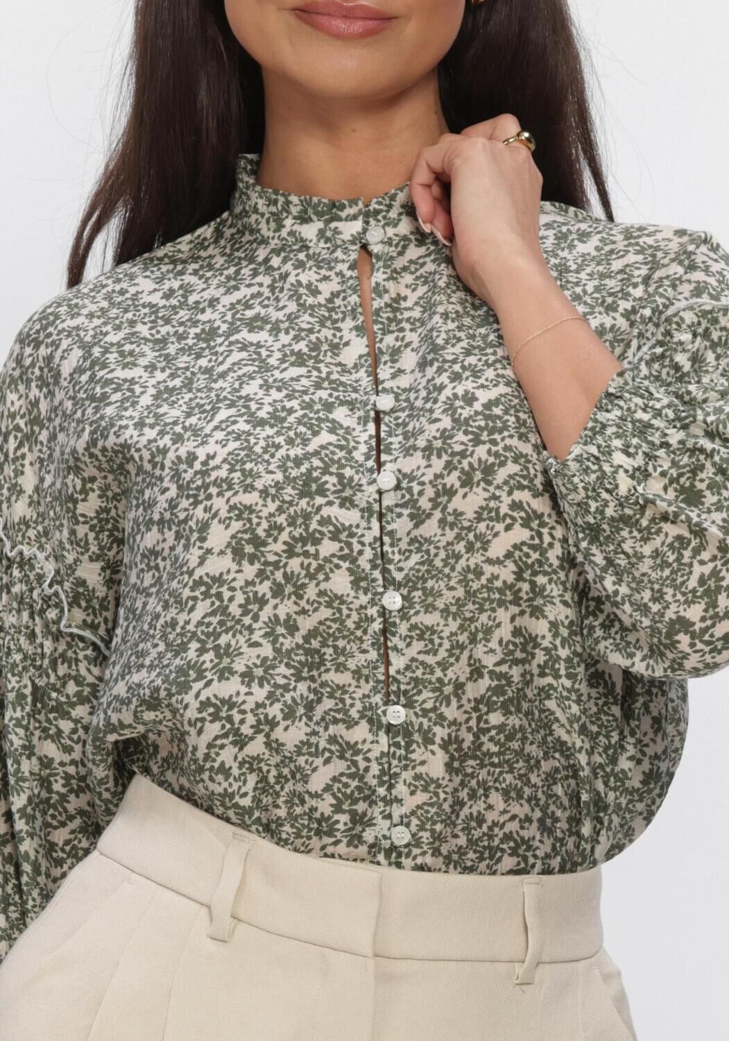 Witte MSCH COPENHAGEN  MSCHSERAPHINA 3/4 SHIRT AOP - large