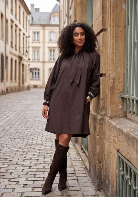 SUMMUM Mini robe DRESS TAFT LIGHT en marron - large