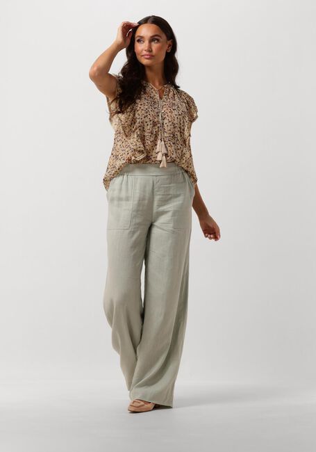 FIVEUNITS Pantalon large LINEA en vert - large