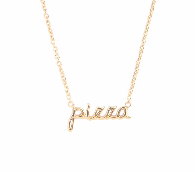 ALLTHELUCKINTHEWORLD Collier URBAN NECKLACE PIZZA en or - large