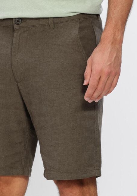 SELECTED MEN Pantalon courte SLHREGULAR-BRODY LINEN BLD SHORTS NOOS Vert fonc&eacute; - large