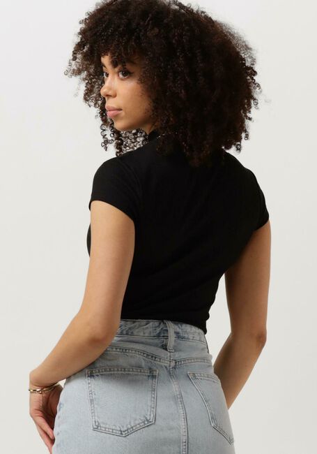 Zwarte CALVIN KLEIN Top SEAMING RIB SLIM TEE - large