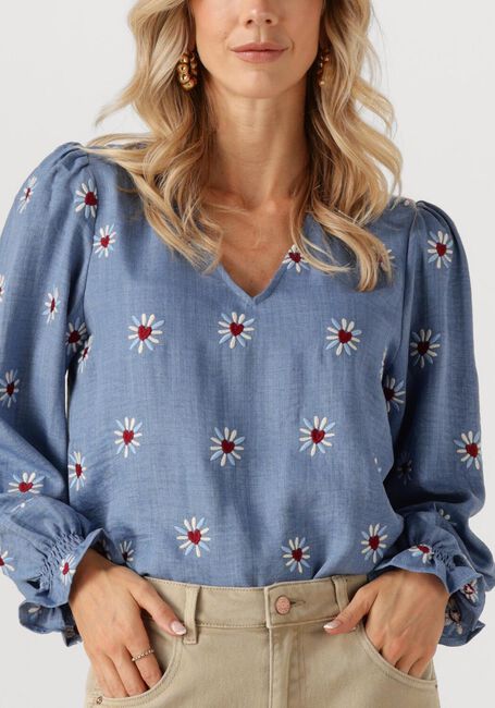 YDENCE TOP PHILOU Blouses en bleu - large