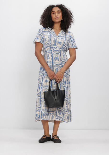 Beige OBJECT Midi jurk OBJVIMA S/S MIDI DRESS - large