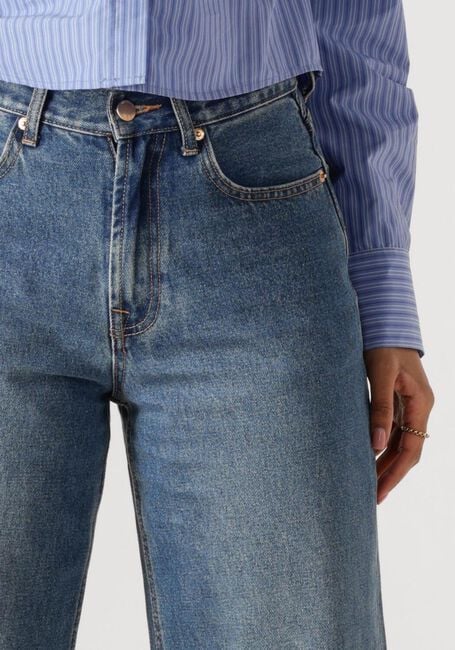 Blauwe WITHBLACK Wide jeans WBLHAZEL HW TURN UP JEANS - large