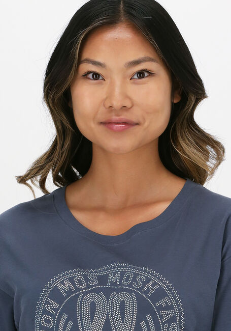 Blauwe MOS MOSH T-shirt LEAH HOLI O-SS TEE - large