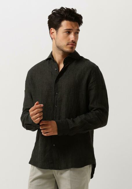 PROFUOMO Chemise décontracté SHIRT X-CUTAWAY SC LINNEN Vert foncé - large