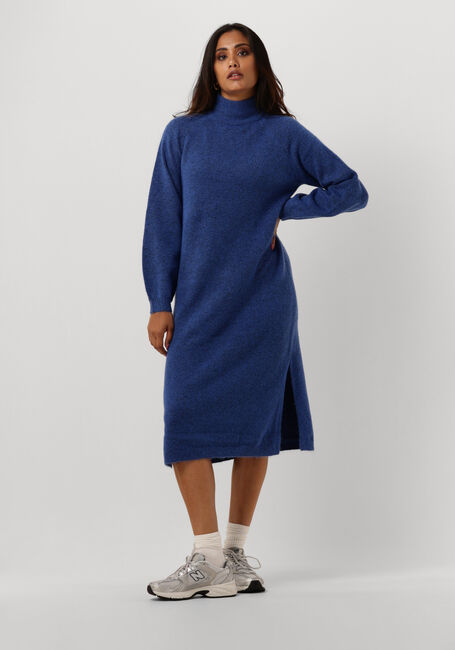 Y.A.S. Robe midi YASBALIS LS FUNNEL KNIT DRESS en bleu - large