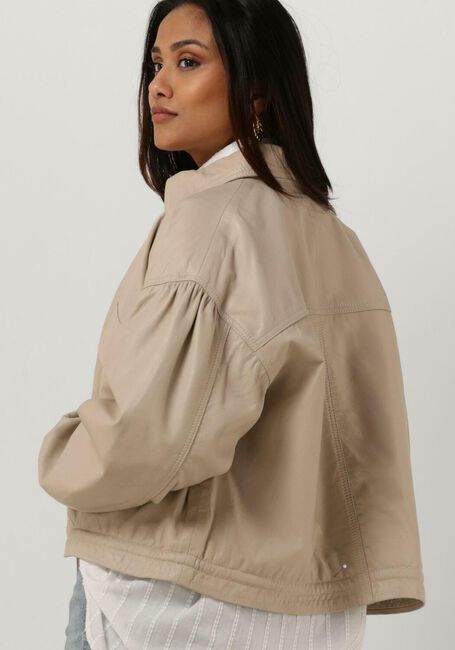 IBANA Veste en cuir JAREL en beige - large