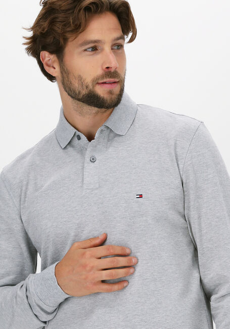 TOMMY HILFIGER Polo 1985 SLIM LS POLO Gris clair - large
