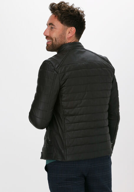 Bruine GOOSECRAFT Leren jas GC KNIGHT BIKER - large