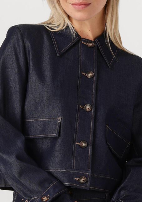 Donkerblauwe CO'COUTURE  TERRY DENIM JACKET - large