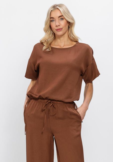 SIMPLE SHORT SLEEVE TOP Hauts & T-shirts en marron - large