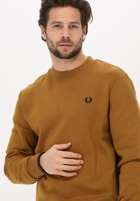 FRED PERRY Pull CREW NECK SWEATSHIRT en camel - large
