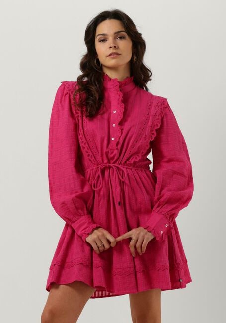 SCOTCH & SODA Mini robe MINI SHIRT DRESS WITH LACE DETAIL IN ORGANIC COTTON en rose - large