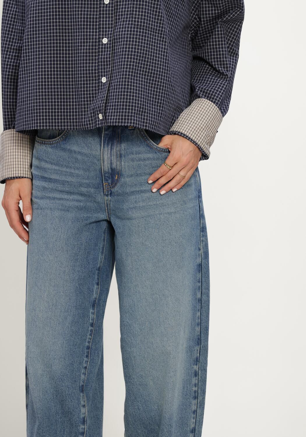 Lichtblauwe CIRCLE OF TRUST Wide jeans ARIA DNM - large
