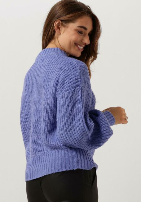 Blauwe OBJECT Trui OBJNOVA STELLA CABLE KNIT PULLOVER NOOS - large