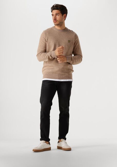 LYLE & SCOTT Pull LAMBSWOOL BLEND CREW NECK JUMPER en taupe - large