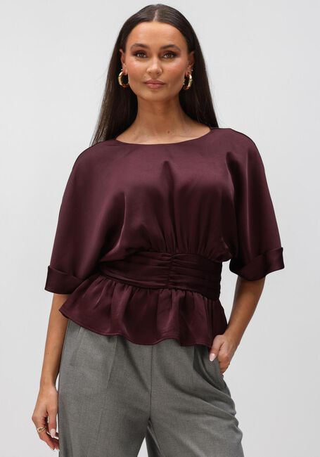 Bordeaux NEO NOIR  ANNEGRET HEAVY SATEEN BLOUSE - large