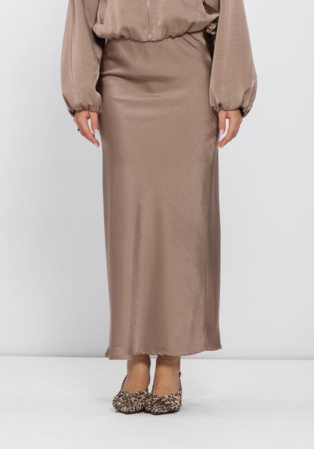 NEO NOIR Jupe maxi VICKY HEAVY SATEEN SKIRT en taupe - large