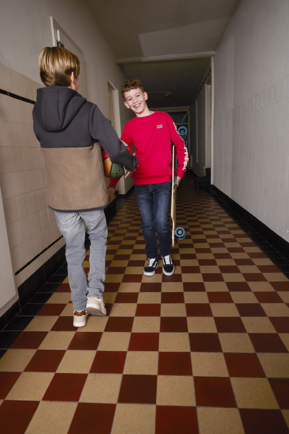 Rode INDIAN BLUE JEANS Trui SWEATER PRINT SLEEVE - large