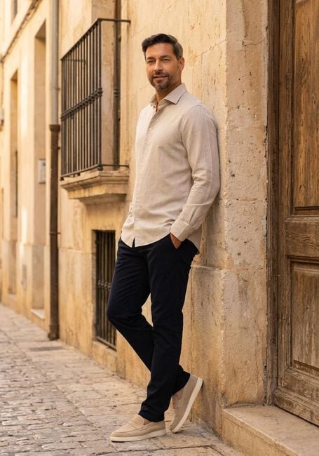 Zand PROFUOMO Casual overhemd SHIRT CUTAWAY SF CLASSIC - large