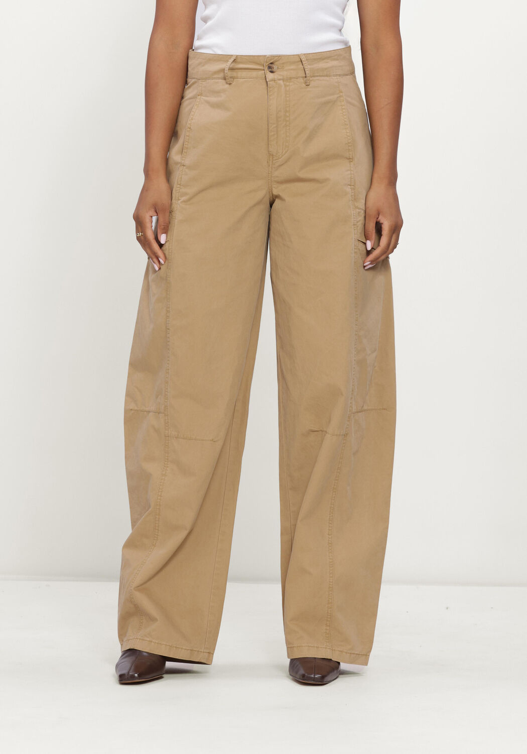 Zand CO'COUTURE Broeken/jumpsuits EVELYNCC BARREL PANT - large