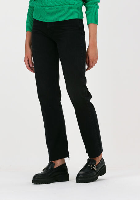 Zwarte NA-KD Straight leg jeans STRAIGHT HIGH WAIST RAW HEM JE - large
