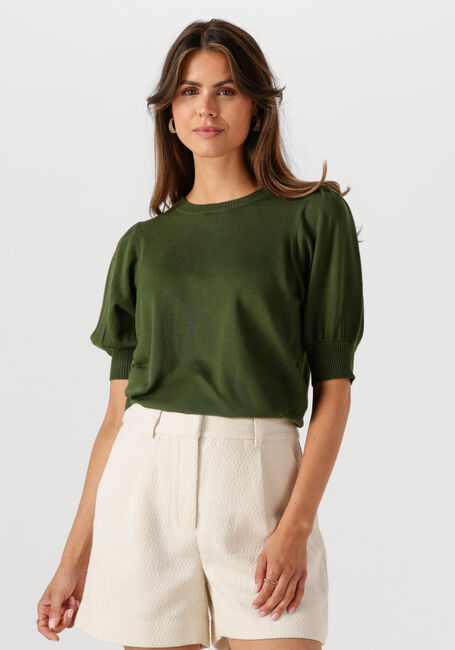 Donkergroene MINUS Top LIVA KNIT TEE - large