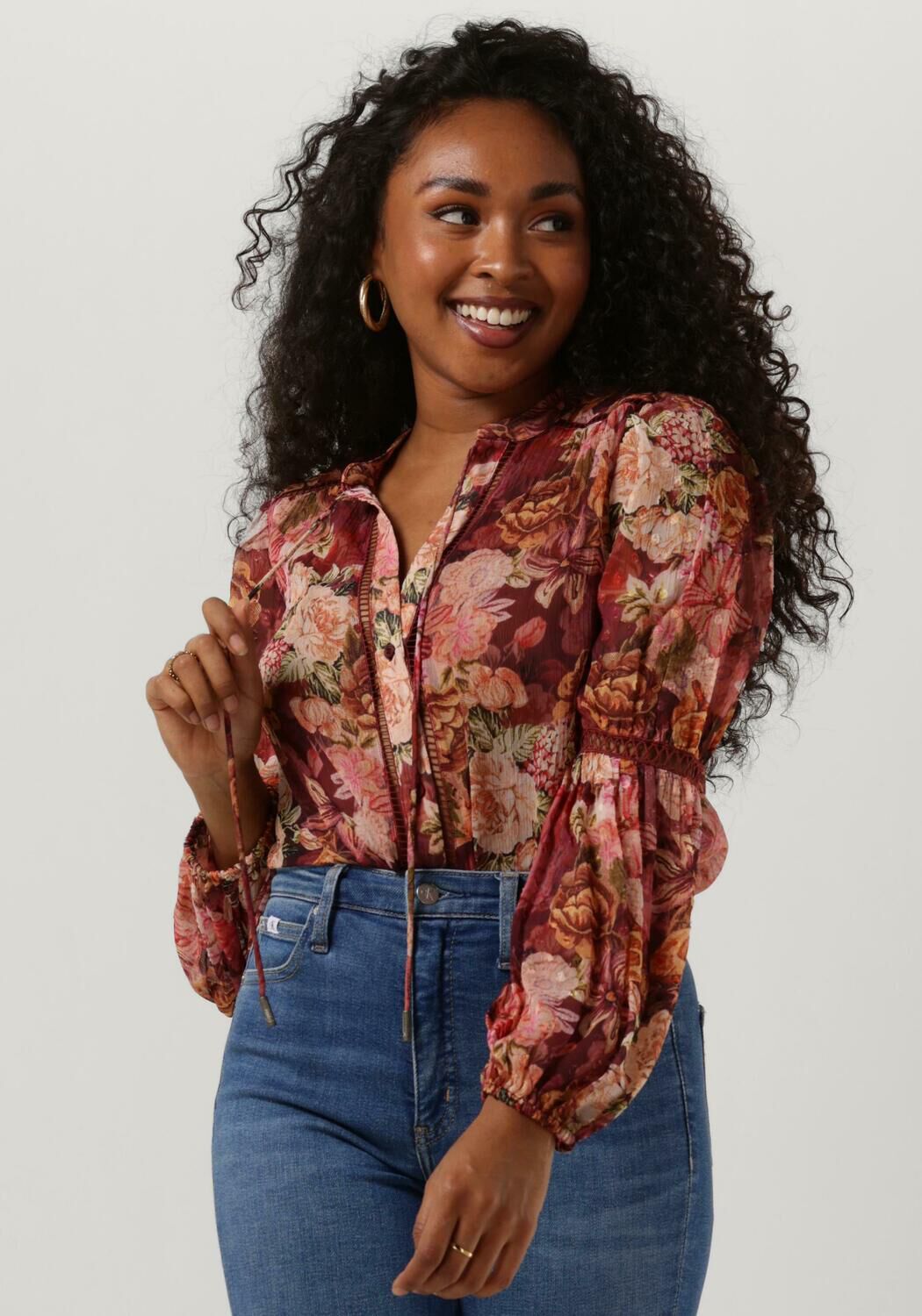 GUESS Blouse LS JOSETTE TOP en violet Omoda