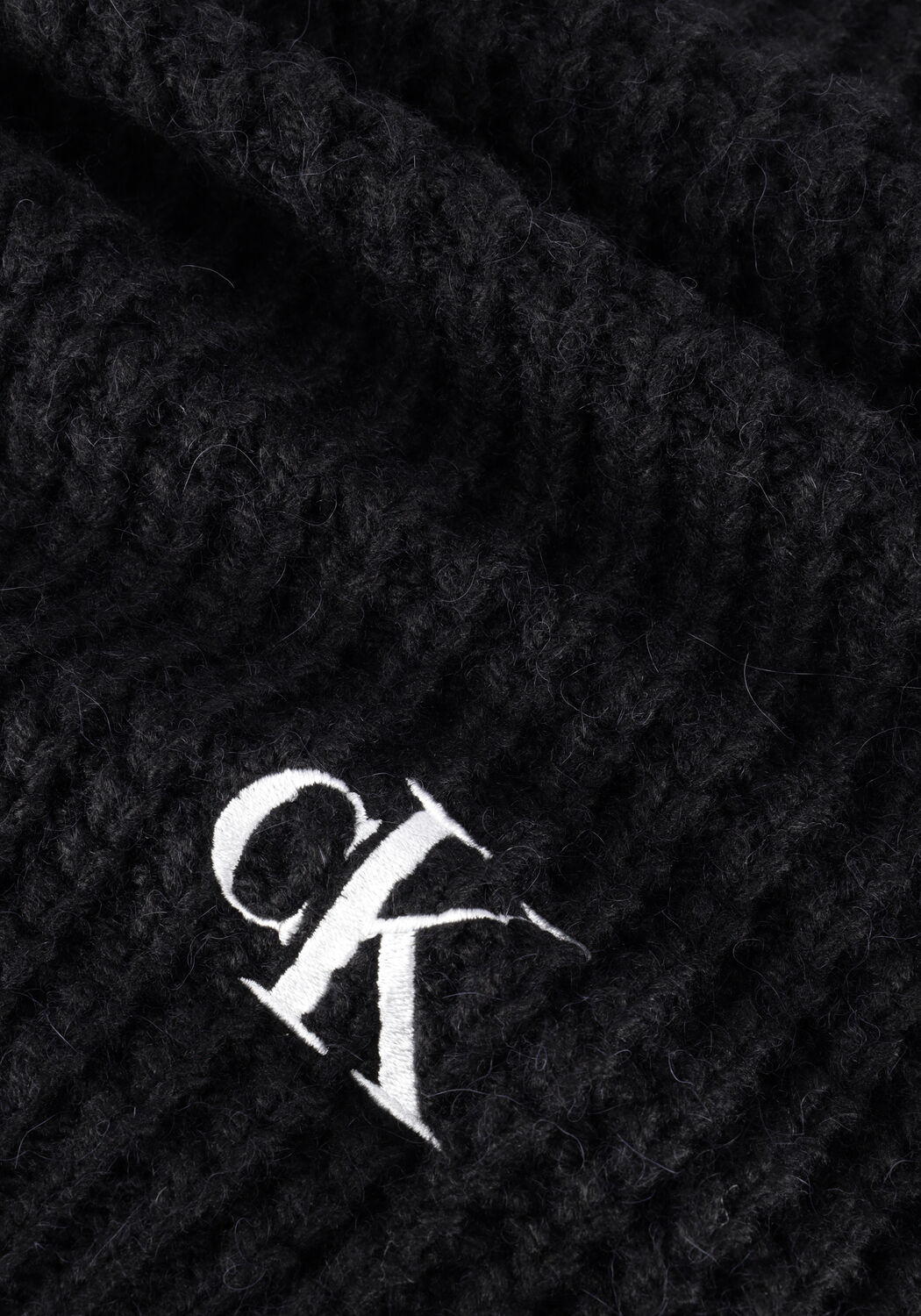 CALVIN KLEIN WAFFLE SCARF Foulard en noir - large