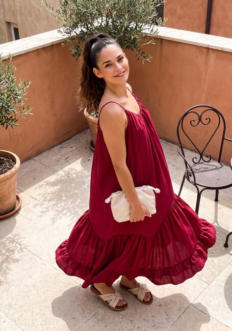 Bordeaux Y.A.S. Jurken YASSEMA STRAP LONG DRESS S. - large