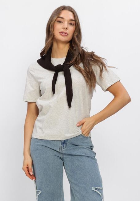 Lichtgrijze OBJECT T-shirt OBJASHA S/S RE T-SHIRT - large