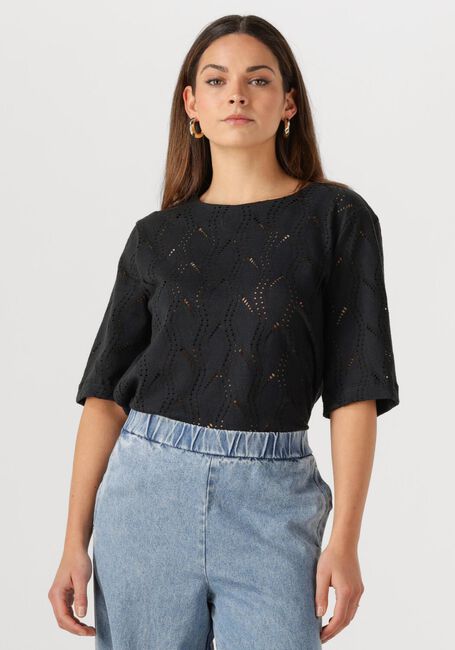 OBJECT Haut OBJAVA 2/4 LO O-NECK TOP en noir - large