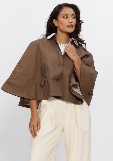 Y.A.S. Jack YASMALOMA SHORT TRENCH CAPE en marron - large