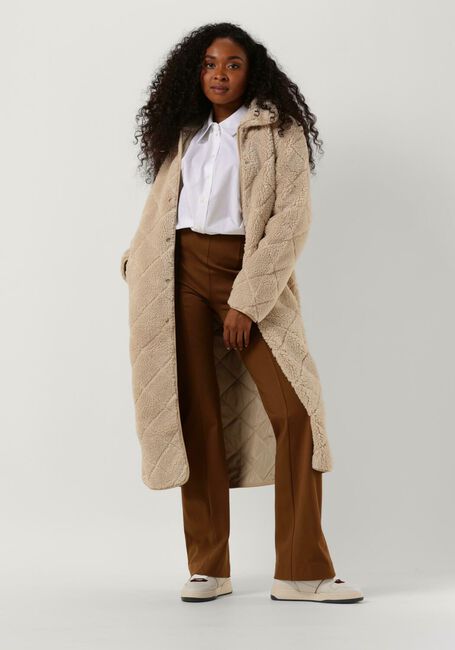 ANOTHER LABEL Manteau Teddy DANAE COAT en beige - large