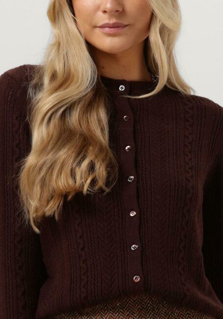 VANILIA Gilet CLASSIC CREW CARDI en marron - large