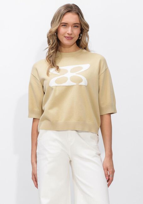Beige STUDIO AR Trui ISIDRE VISCOSE KNIT - large